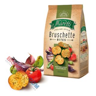 Maretti Bruschette Mieszane Warzywa, chrupiące krążki pieczywa 70g