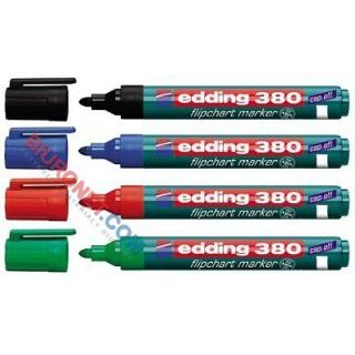 Marker do flipchartów Edding E380, okrągła końcówka 1,5 - 3 mm zielony