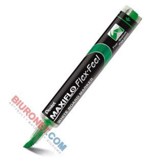 Marker do tablic Pentel Maxiflo Flex-Feel, suchościeralny, zakończony pędzelkiem 4 mm zielony