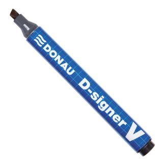 Marker permanentny Donau D-Signer V, końcówka ścięta 1-4mm czarny