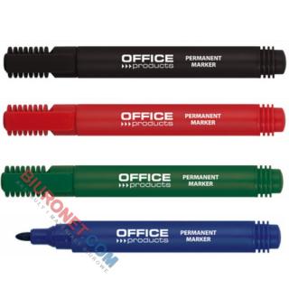 Marker permanentny Office Products, końcówka okrągła 1-3mm kolor czarny