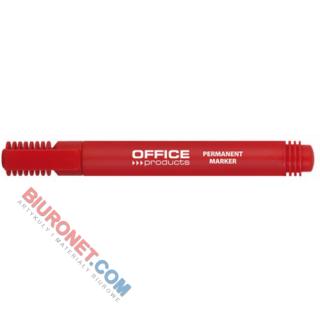 Marker permanentny Office Products, końcówka okrągła 1-3mm kolor czerwony