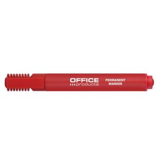 Marker permanentny Office Products, końcówka ścięta 1-5mm czerwony