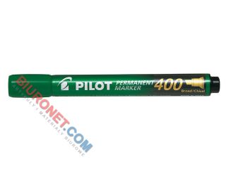 Marker permanentny Pilot SCA-400, ścięta końcówka zielony