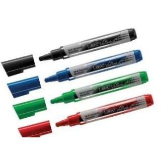 Markery do tablic BIC Velleda Liquid Ink Tank, z płynnym tuszem, suchościeralne, końcówka okrągła 2,4 mm 4 kolory