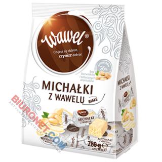 Michałki Białe Wawel, cukierki w białej czekoladzie z kawałkami orzechów arachidowych 245g