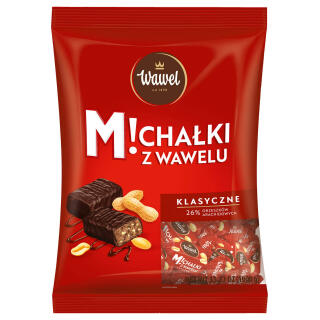 Michałki Klasyczne Wawel, cukierki czekoladowe z kawałkami orzechów arachidowych 1kg