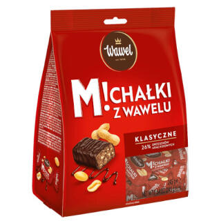 Michałki Klasyczne Wawel, cukierki czekoladowe z kawałkami orzechów arachidowych 245g