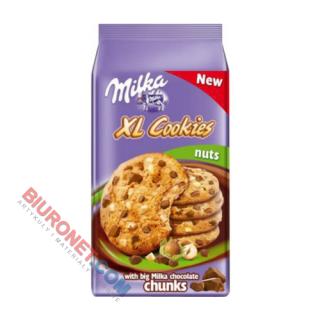 MILKA XL Cookies, kruche ciastka z kawałkami czekolady, 184g z kawałkami czekolady i orzechów