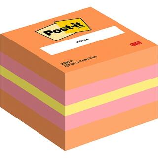 Mini kostka karteczek samoprzylepnych Post-it 51 x 51 mm, 3 kolory, różowo - pomarańczowa 400 kartek