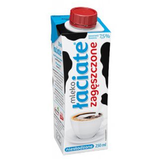 Mleko skondensowane Łaciate 7,5%, niesłodzone, kartonik 250ml