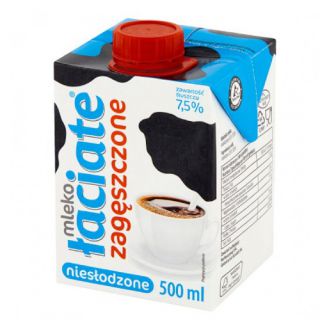 Mleko skondensowane Łaciate 7,5%, niesłodzone, kartonik 500ml