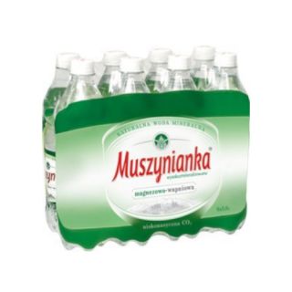 Muszynianka Wysoko-zmineralizowana 0,6L x 8 sztuk, magnezowo-wapniowa woda w butelkach PET niskonasycona CO2