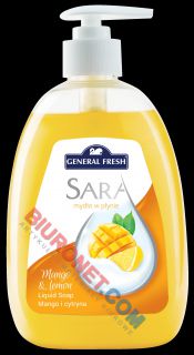 Mydło w płynie Sara General Fresh 500ml, z pompką mango i cytryna