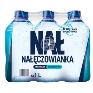 Nałęczowianka 1L x 6 sztuk, woda mineralna w butelkach PET niegazowana