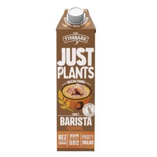 Napój roślinny Tymbark Just Plants Barista Owies Karmel, roślinne mleko owsiane, karmelowe 1L
