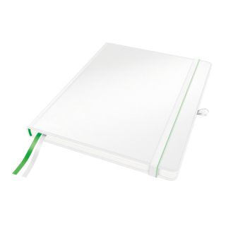 Notatnik Leitz Complete, format iPad'a, 80 kartek w kratkę, oprawa skóropodobna biały