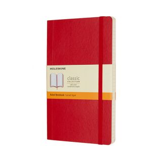 Notes MOLESKINE Classic L, 13x21cm, w linie, miękka oprawa, 192 strony czerwony w linie