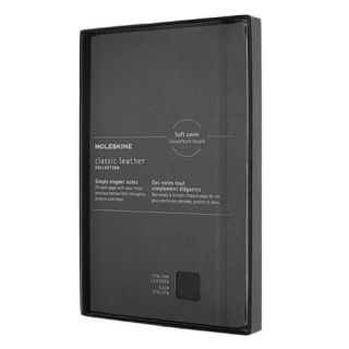 Notes Moleskine Classic L edycja limitowana 13x21 cm, 176 stron w linie, miękka oprawa skórzana na gumkę czarny