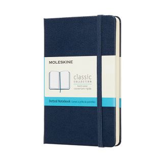 Notes MOLESKINE Classic P, 9x14 cm, w kropki, twarda oprawa, 192 strony niebieski