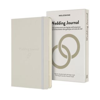 Notes Moleskine Passion Journals Wedding L 13x21 cm, 400 stron, twarda oprawa, planer ślubny
 biały