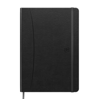 Notes Oxford Signature A5 z gumką, 80 kartek w linie, oprawa twarda czarny