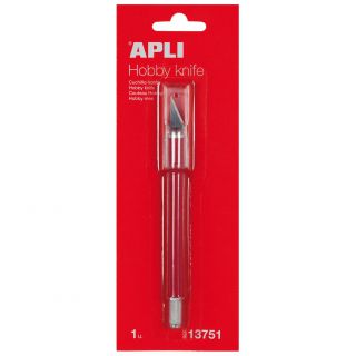 Nóż precyzyjny Apli Hobby Knife, skalpel czerwony