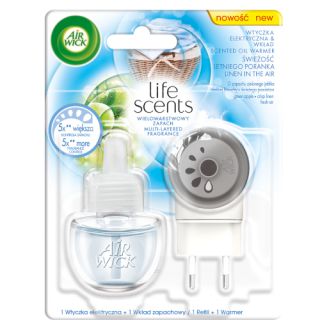 Odświeżacz powietrza Air Wick Scented Oil Life Scents, elektryczny do gniazdka, komplet Świeżość Letniego Poranka