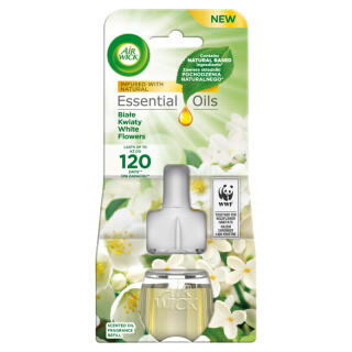 Odświeżacz powietrza Air Wick Scented Oil Life Scents, elektryczny do gniazdka, wkład 19ml Białe Kwiaty