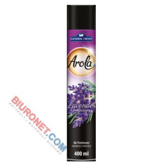 Odświeżacz powietrza w aerozolu Arola Genral Fresh, spray 400 ml Lawendowy