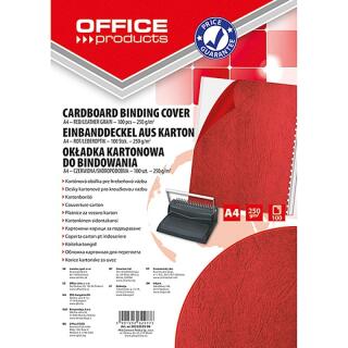 Okładki do bindowania Office Products A4, karton skóropodobny, 100 sztuk czerwony