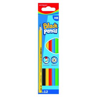 Ołówek drewniany Keyroad z kolorową obudową 12 sztuk