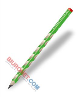 Ołówek szkolny Stabilo EASYgraph 322 HB, dla praworęcznych, trójkątny bez gumki zielony