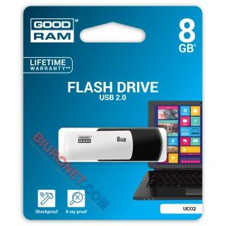 Pamięć Goodram UCO2, interface USB 2.0, czarno-biała 8GB