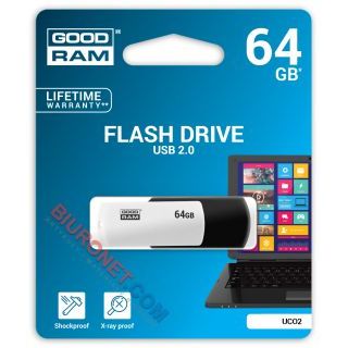 Pamięć Goodram UCO2, interface USB 2.0, czarno-biała 64GB