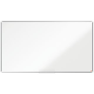Panoramiczna tablica suchościeralna Nobo Premium Plus, ceramiczna, w aluminiowej ramie, z półką 85 cali