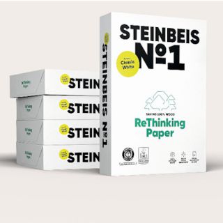 Papier ekologiczny z recyklingu do drukarki Steinbeis No.1 ReThinkingPaper A4, gramatura 80g, biel 70%, klasa C 1 karton
