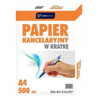 Papier kancelaryjny - podaniowy Interdruk A4 w kratkę 500 arkuszy