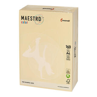 Papier kolorowy Maestro Color Pastele A4/160g, 250 arkuszy wanilia - BE 66