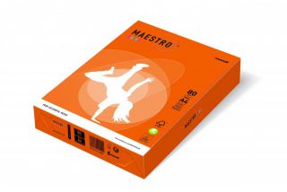 Papier ksero kolorowy Maestro Color Intensywne A4/80g, 500 arkuszy pomarańczowy - OR43