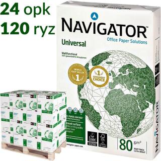 Papier Navigator Universal A4/80g, klasa A++ 24 kartony - 120 ryz