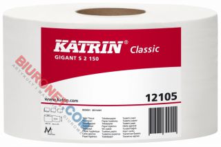 Papier toaletowy Katrin Classic Gigant Toilet S2 121050, do podajników [NAT 2W CEL-MAK] 12 rolek x 130 m