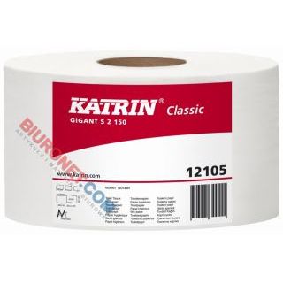 Papier toaletowy Katrin Classic Gigant Toilet S2 121050, do podajników [NAT 2W CEL-MAK] 12 rolek x 130 m