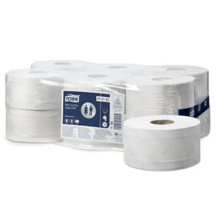 Papier toaletowy Tork, 2-warstwowy makulatorowy do podajników
 12 rolek