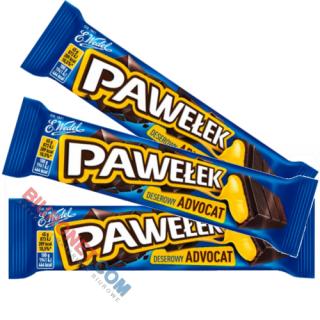 Pawełek Wedel, baton czekoladowy z nadzieniem [45g x 24 sztuki] nadzienie advocat