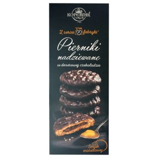 Pierniki Toruńskie Kopernik, z nadzieniem morelowym, w czekoladzie 145 g