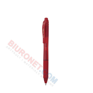 Pióro kulkowe Pentel EnerGel BL107, automatyczne, końcówka 0,7mm kolor czerwony