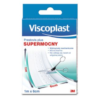 Plaster z opatrunkim Viscoplast Prestovis Plus Supermocny, do cięcia
 6 cm x 1 m