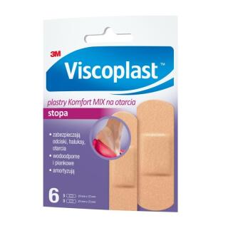 Plastry na otarcia i odciski Viscoplast Stopa Komfort Mix, 2 rozmiary 6 sztuk