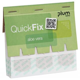 Plastry z opatrunkiem PLUM QuickFix Aloe Vera, łagodzące, wkład do dozownika 45 sztuk